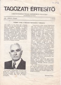 Tagozati Értesítő 1982/2. szám