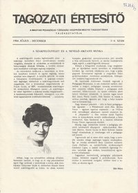 Tagozati Értesítő 1984/3-4. szám