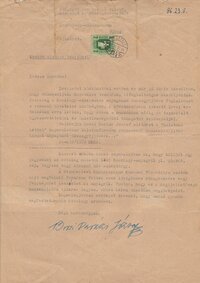 Borsi Darázs József levele a tervezett Noszlopy-kiállítás ügyében
