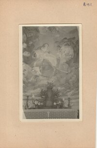 Három fotó a sümegi plébániatemplom freskóiról