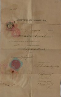 Államvizsga bizonyítvány Budapestről 1889