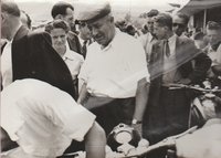 Kossa István látogatása Tapolcán 1959